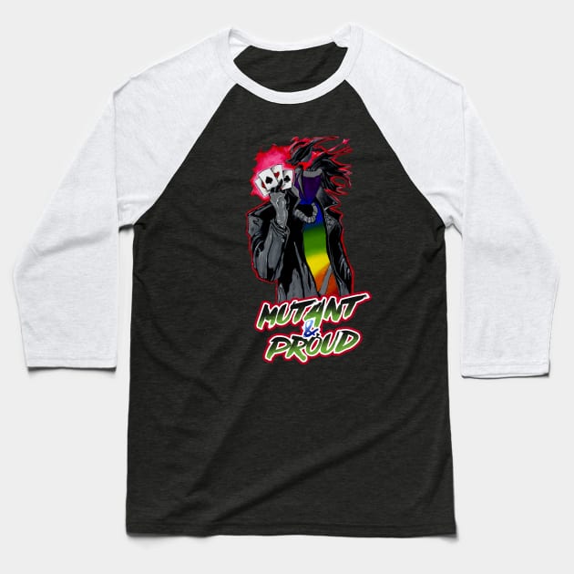 Gambit - Mutant & Proud Baseball T-Shirt by Jgordonart